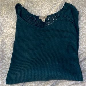 Lucky Brand Thermal Split Back Top